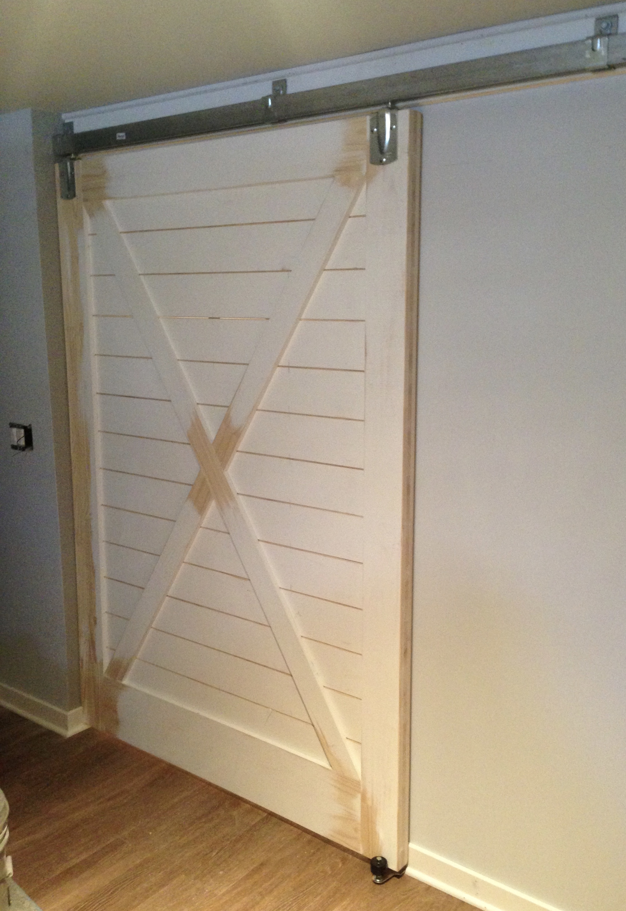 Sliding Barn Door For Basement Play Room Walterswoodworkingcom