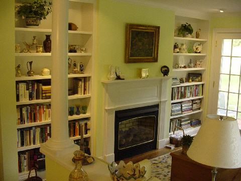 Flanking Bookcases