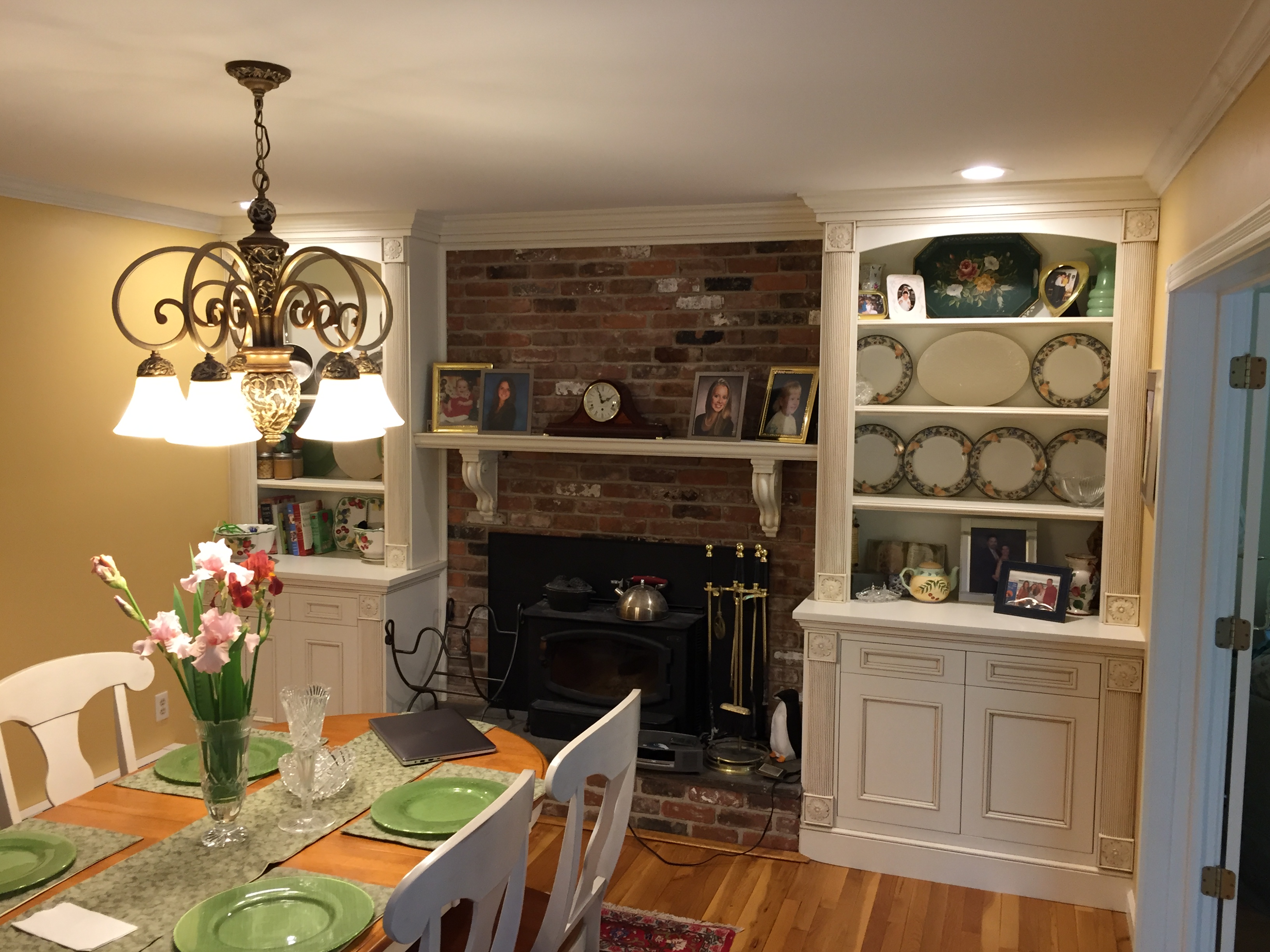 Dinning Room Cabinetry And Mantel