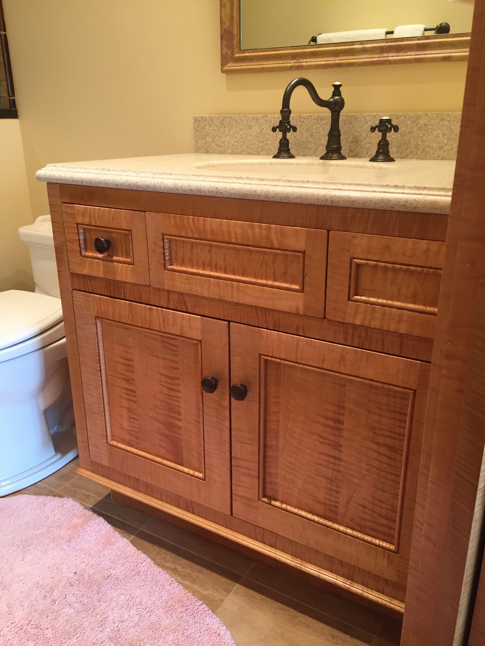 Figured maple Bathroom Vanity